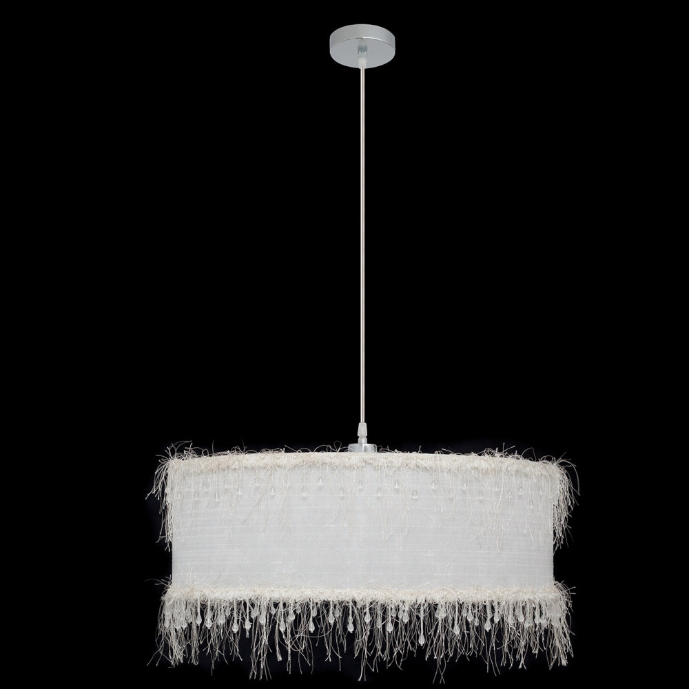Colgante Hilos fabricado en Textil color Blanco