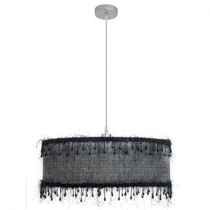 Colgante Hilos Textil Negro Vintage Fabrilamp / Abrila 117595009