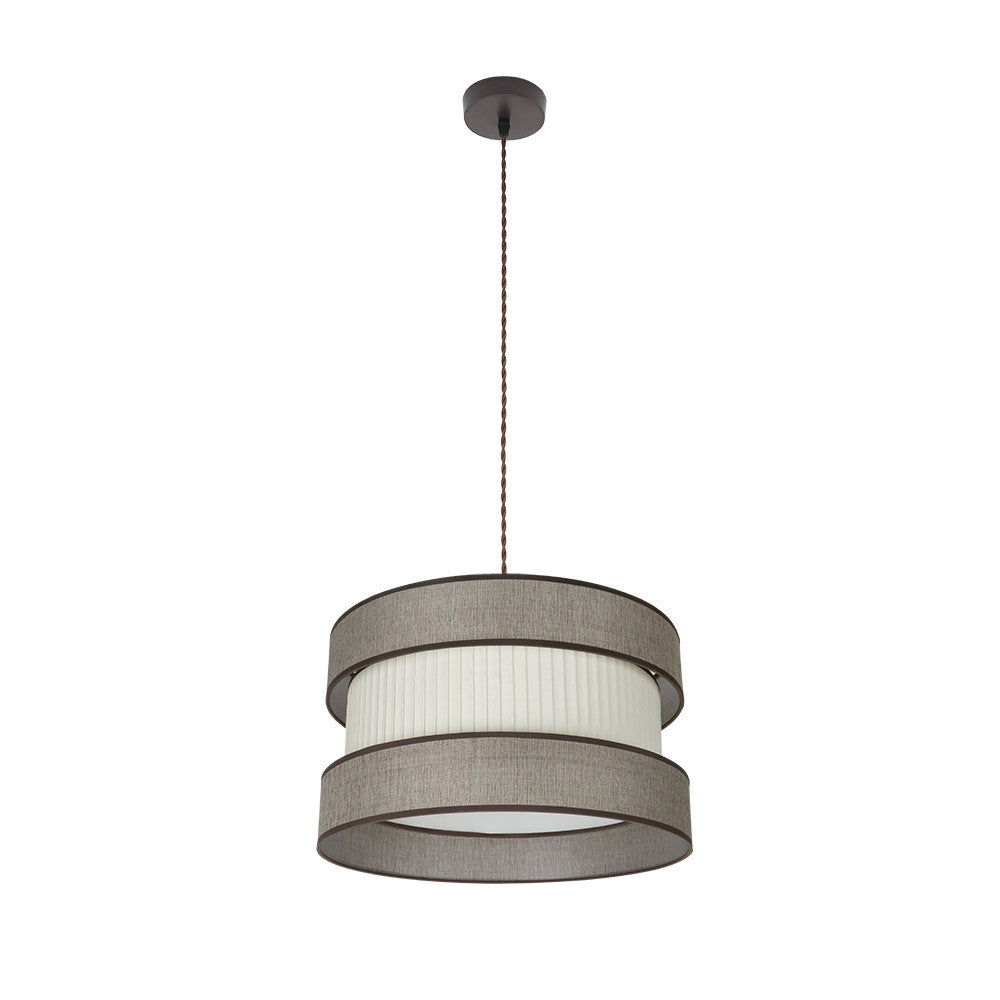 Colgante Home Moderno Fabrilamp / Abrila Textil Marrón Beige Ref. 175594002