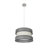 Colgante Moderno Textil Gris y Níquel Home Fabrilamp / Abrila ref. 175594028