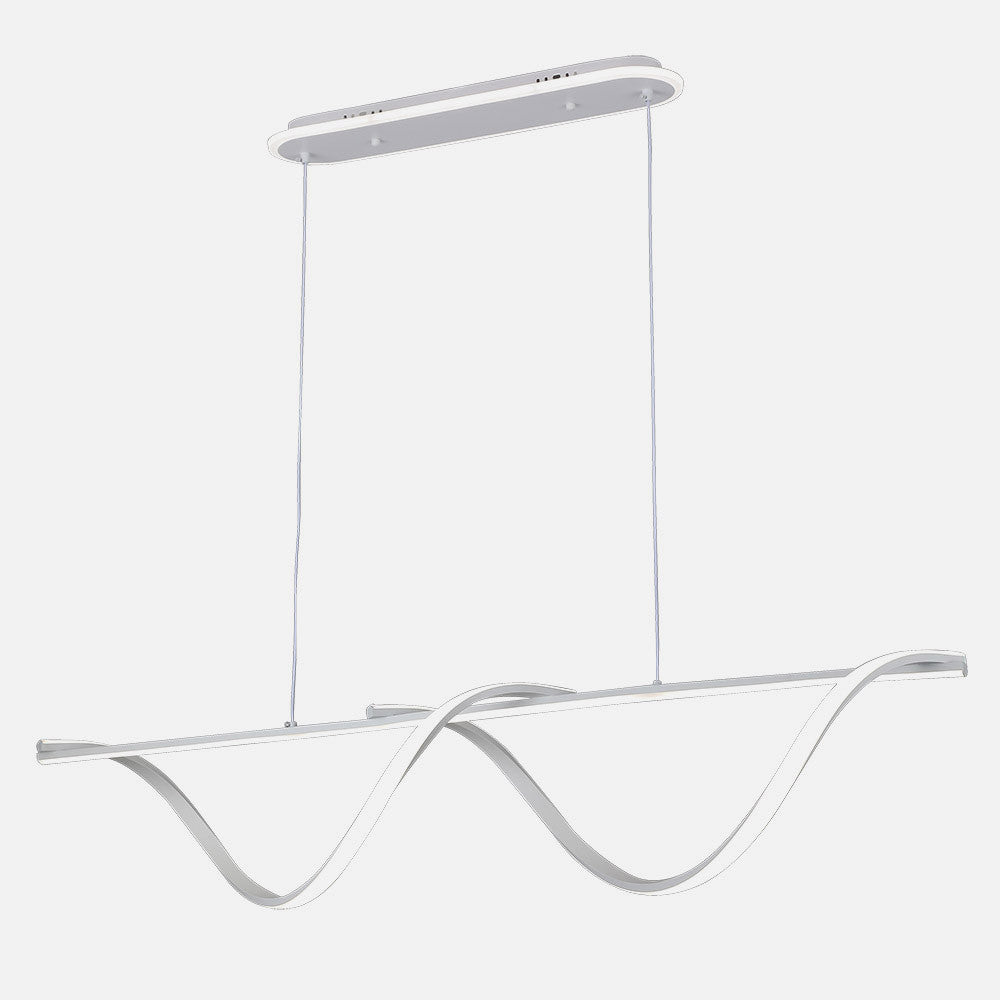 Lámpara colgante House fabricada en metal blanco y acrílico blanco