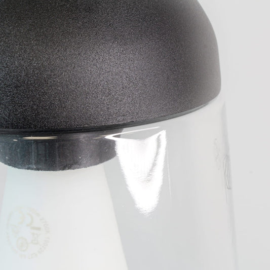 Farol Nera fabricado en Aluminio y cristal color Negro