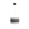 Colgante Ivanna Fabrilamp E27 Negro/Blanco-Madera Negra Regulable 30x30cm