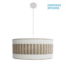 Colgante Ivanna 3xE27 Blanco/Madera Clara de Fabrilamp - Lámpara colgante moderna regulable