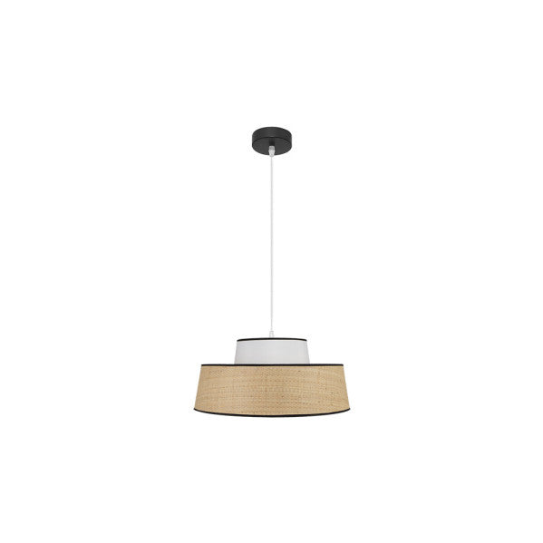 Colgante Jia 40cm Natural/Blanco de Fabrilamp, diseño moderno y elegante para iluminar tu hogar.