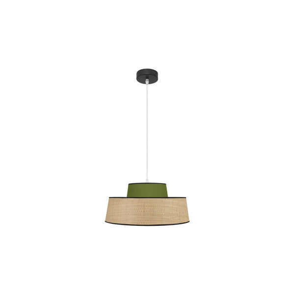 Colgante Jia Natural/Verde 40cm de Fabrilamp, diseño moderno y elegante para tu hogar.