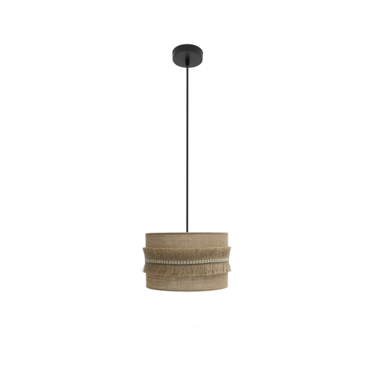 Lámpara Colgante Kala Tela Saco con Flecos Fabrilamp - vista principal | Fabrilamp / Abrila · Ref. 186793009