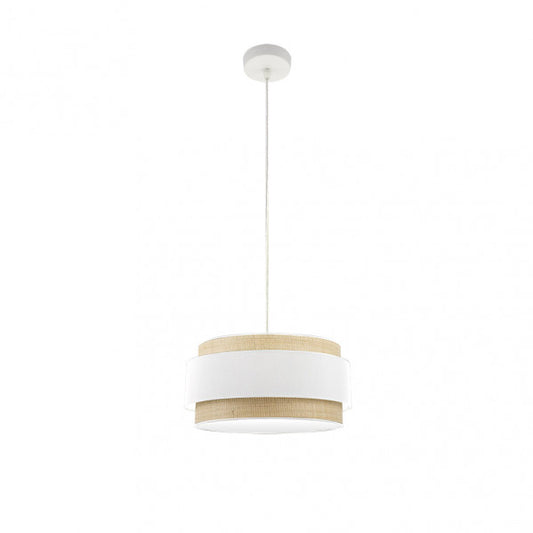 Colgante Kandy 40cm Natural/Blanco de Fabrilamp, diseño moderno y elegante para iluminar tu hogar.