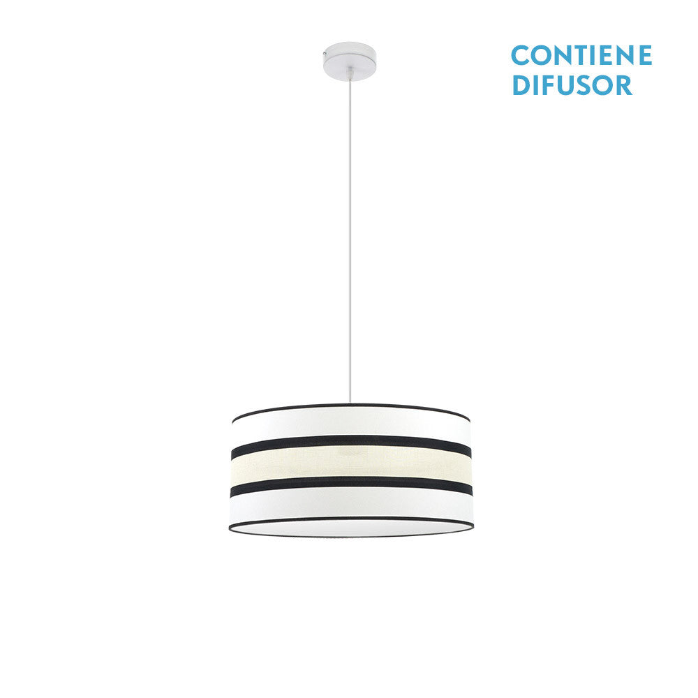 Colgante KARLA Nature Blanco y Beis Fabrilamp / Abrila 171294001