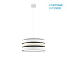 Colgante KARLA Nature Blanco y Beis Fabrilamp / Abrila 171294001
