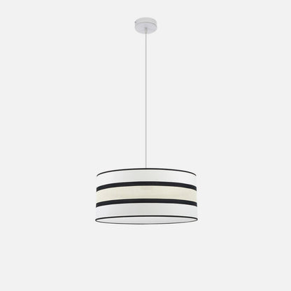KARLA colgante fabricado en Metal y Textil color Blanco y Beis