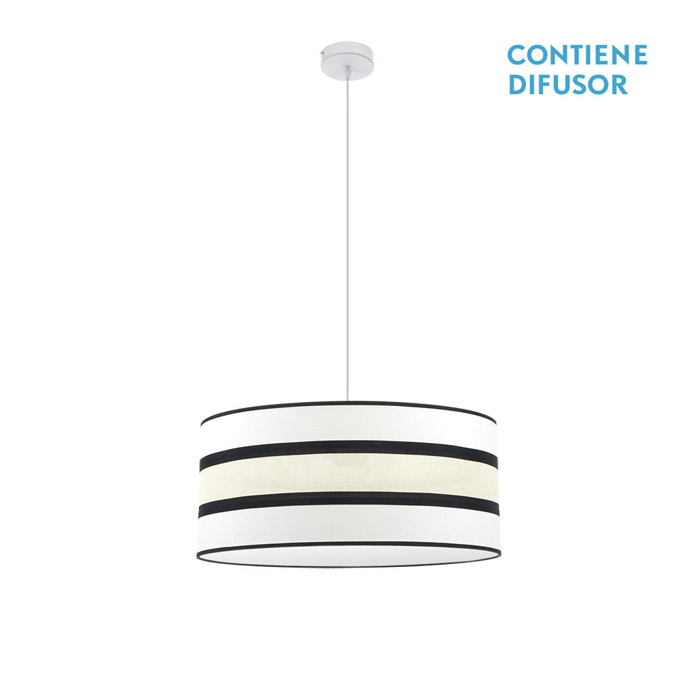 Colgante Karla Nature Blanco y Beis Fabrilamp / Abrila 171295001