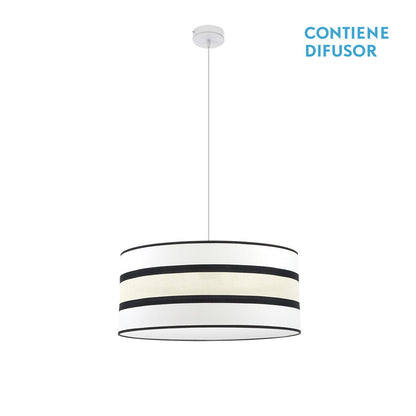 Colgante Karla Nature Blanco y Beis Fabrilamp / Abrila 171295001
