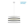 Colgante Karla Nature Blanco y Beis Fabrilamp / Abrila 171295001