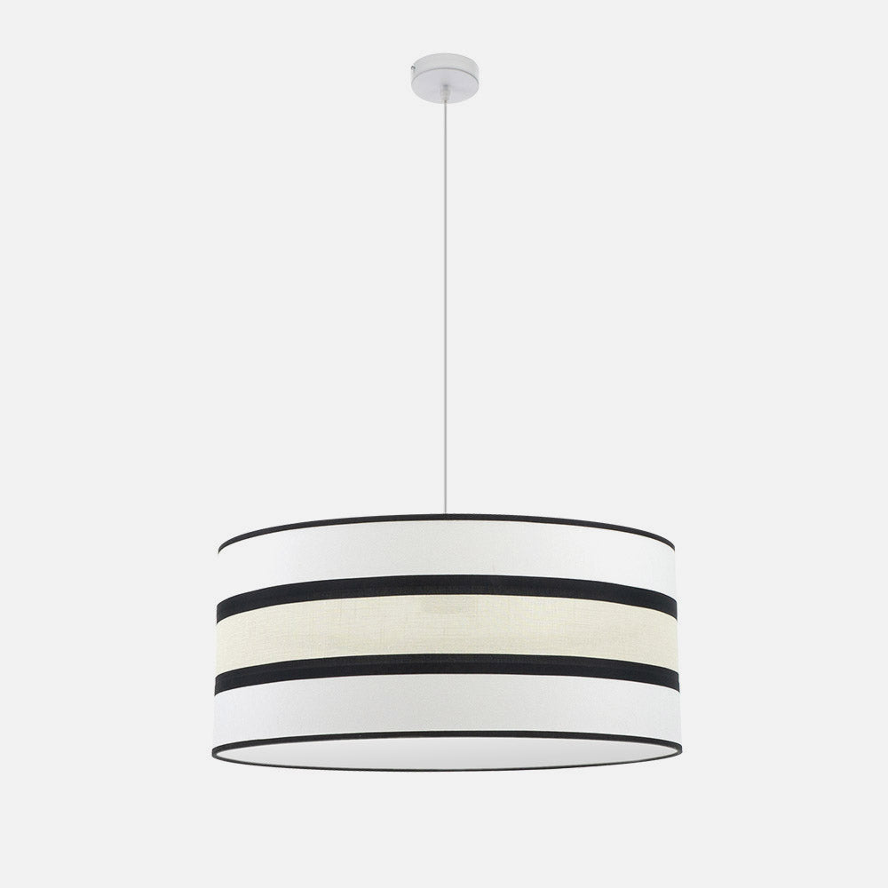 Colgante Karla fabricado en Metal y Textil color Blanco/Beis