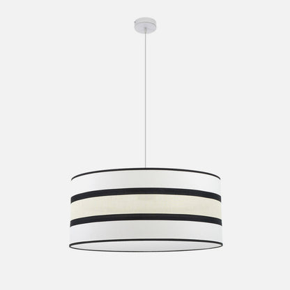 Colgante Karla fabricado en Metal y Textil color Blanco/Beis
