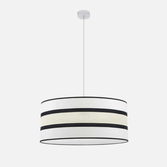 Colgante Karla fabricado en Metal y Textil color Blanco/Beis