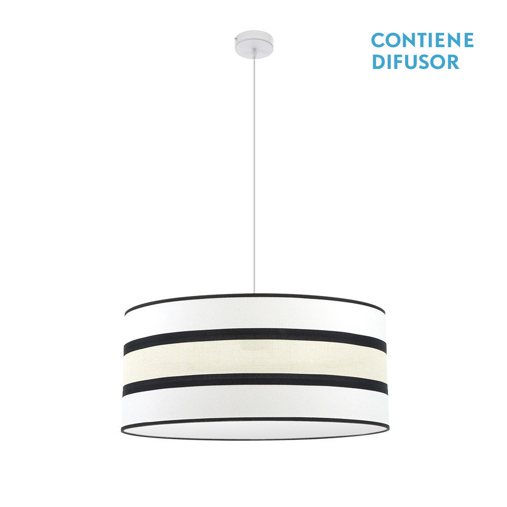 Colgante Karla Nature Blanco y Beis Fabrilamp / Abrila 171296001