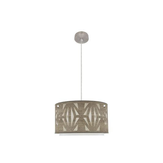 Colgante moderno Katerina Fabrilamp / Abrila níquel y madera gris, ref. 177994083