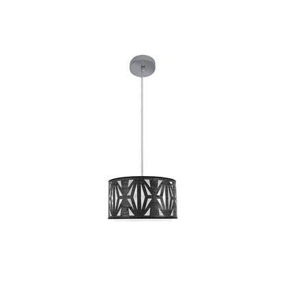 Colgante Katerina Moderno Fabrilamp / Abrila con diseño en cromo y madera negra, Ref. 177993009