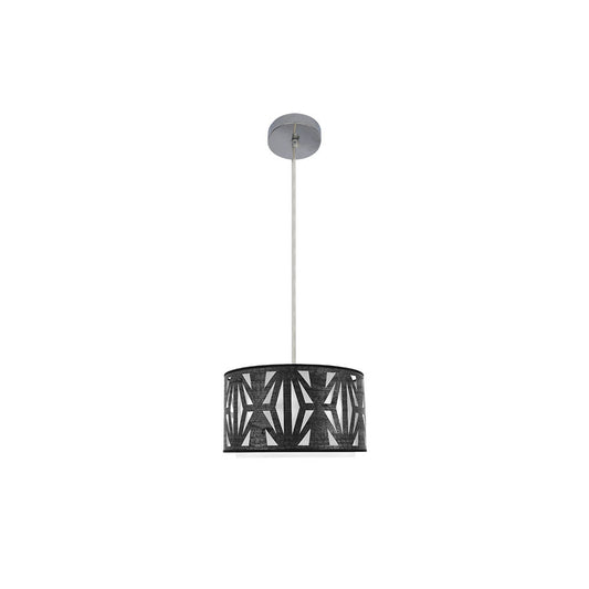 Colgante Katerina Moderno Fabrilamp / Abrila con diseño en cromo y madera negra, Ref. 177993009