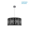Lámpara Colgante Katerina Madera Negra Fabrilamp / Abrila 177996009