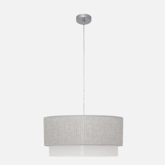 Lámpara Colgante Kenya 3xE27 50 cm Gris y Blanco Fabrilamp - imagen 2 | Fabrilamp / Abrila
