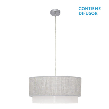 Colgante Kenya 3xE27 Fabrilamp / Abrila, estilo natural, ref: 111095028