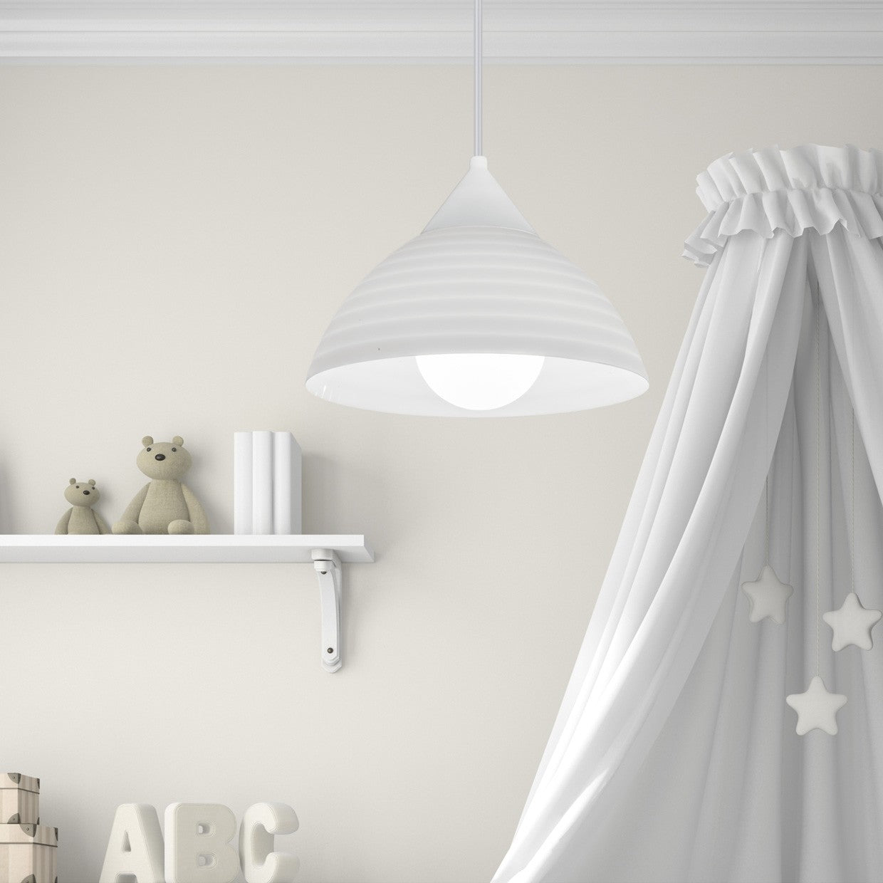 Colgante Kopen Blanco AJP/Alemar (Ref. 10169): Dimensiones detalladas. Iluminación moderna y elegante para tu hogar.  Compra en luzguru.com
