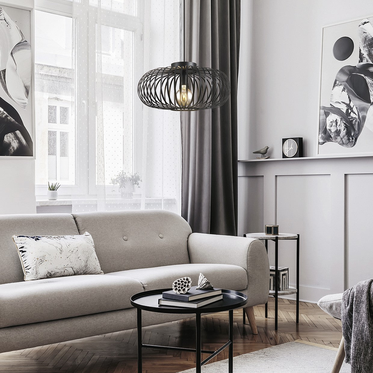 Medidas Colgante Lantana Negro AJP/Alemar Ref. 11508 - luzguru.com
