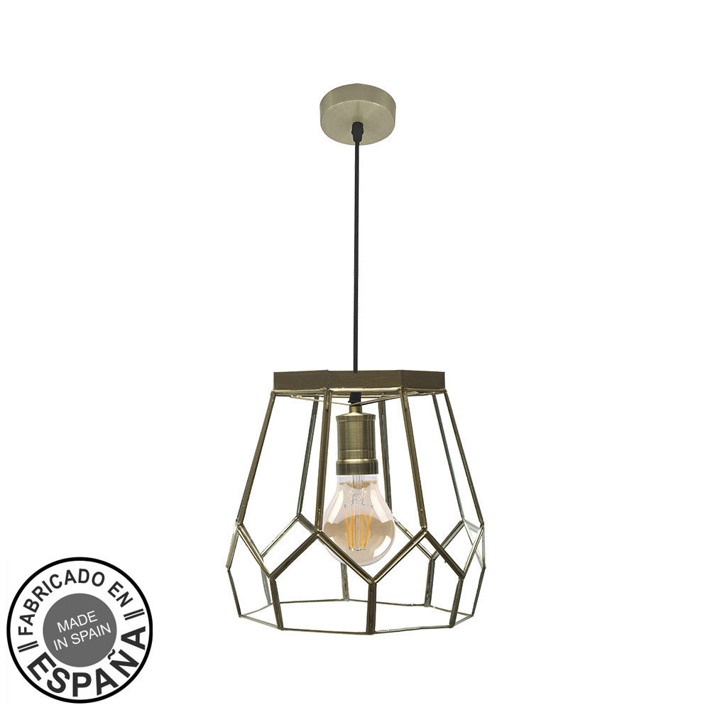 Colgante Lente Grande Cuero Fabrilamp / Abrila 221192514