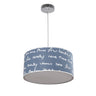 Colgante Infantil Letters Azul Fabrilamp / Abrila 076093508