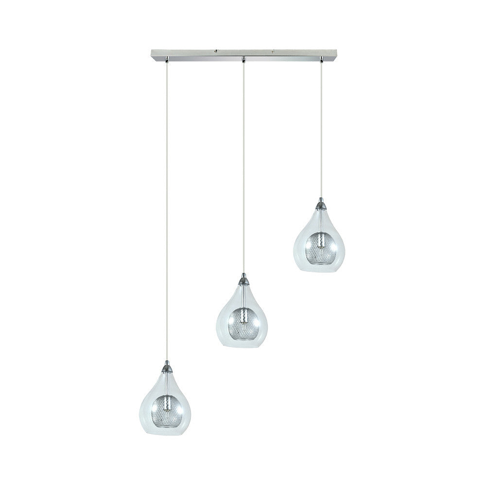 Lhasa Lámpara Colgante Cromo Fabrilamp / Abrila 154093020 para salón moderno