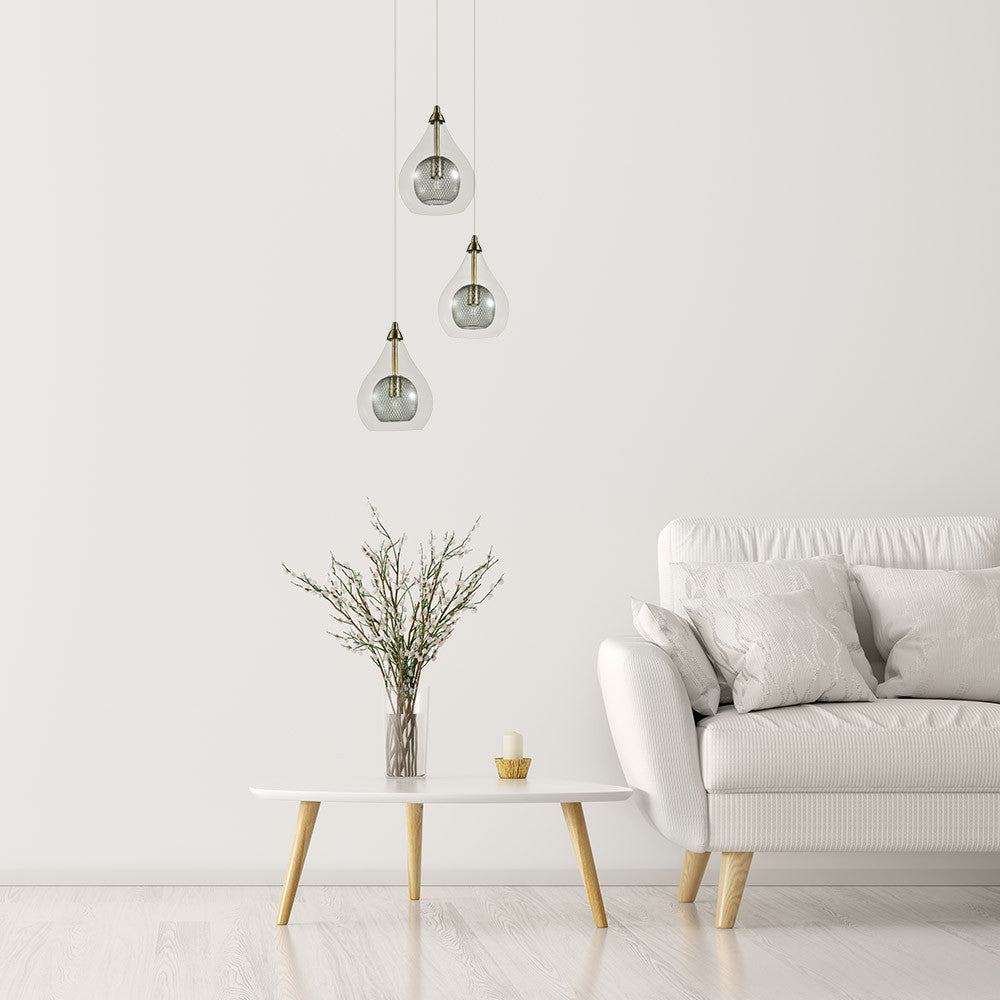 Elegante lámpara de techo moderna ideal para salón