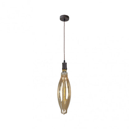 Lámpara Colgante Lilia 1xE27 Marrón y Ámbar con Bombilla LED Fabrilamp - vista principal | Fabrilamp / Abrila