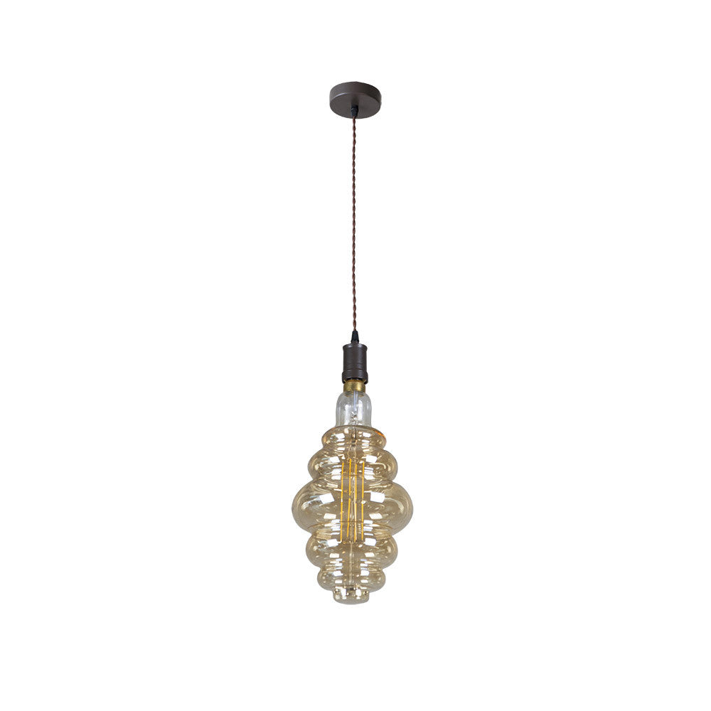 Lámpara Colgante Loreto Marrón Ámbar Fabrilamp / Abrila 167491002