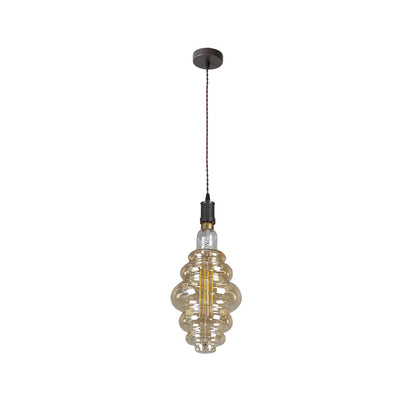 Lámpara Colgante Loreto Marrón Ámbar Fabrilamp / Abrila 167491002