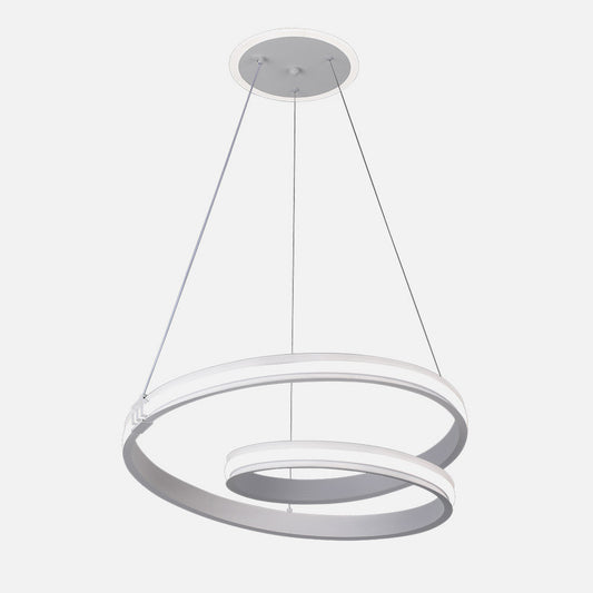 Lámpara colgante Luster fabricada en metal color blanco