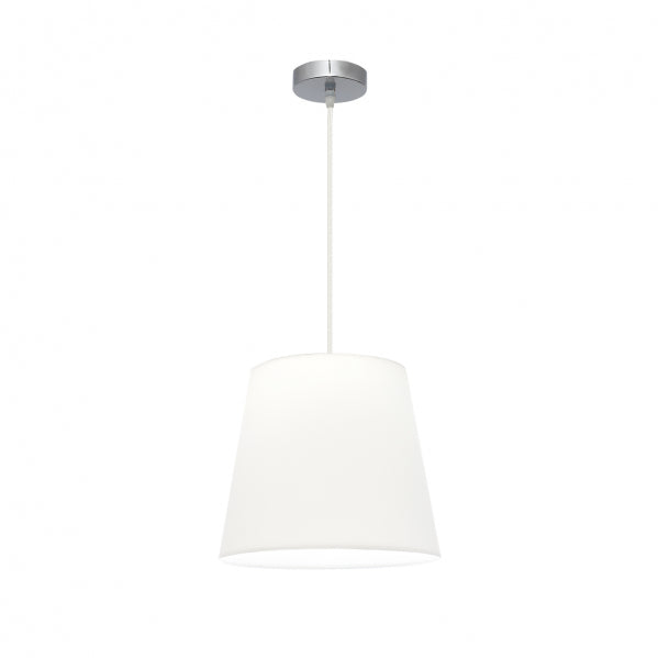 Colgante Maldivas Cromo/Blanco 35cm de Fabrilamp, vista general.  Iluminación elegante para tu hogar.