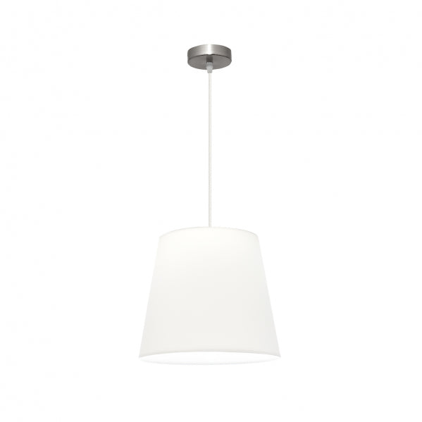 Colgante Maldivas 35cm níquel/blanco de Fabrilamp, diseño elegante y moderno para interiores.