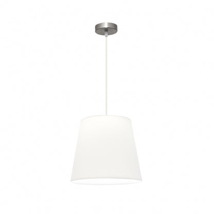 Lámpara Colgante Maldivas 35 cm Pantalla Textil Blanco Níquel Fabrilamp - vista principal | Fabrilamp / Abrila