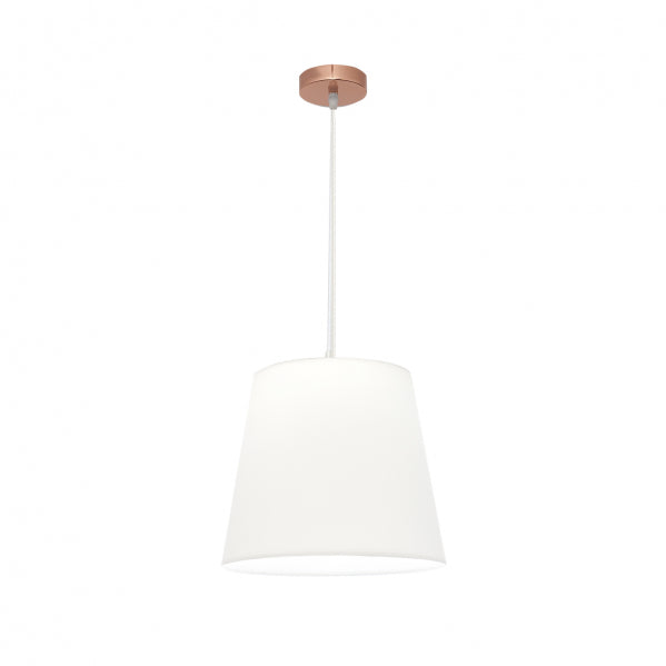 Lámpara Colgante Maldivas 35 cm Blanco y Rosa Fabrilamp - Vista frontal principal en fondo blanco | LuzGurú