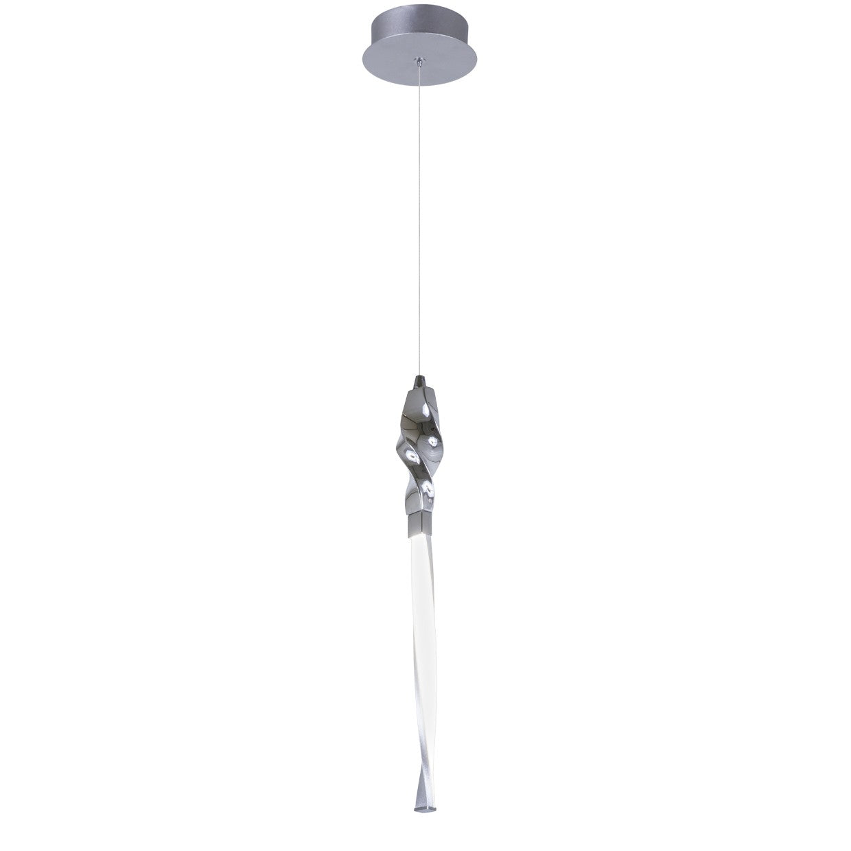 Colgante LED AJP/Alemar MAR Cromo 8W (Ref. 3174CG-1CR) - Medidas: Iluminación moderna, elegante y eficiente. 720 lúmenes, 4000K.  luzguru.com
