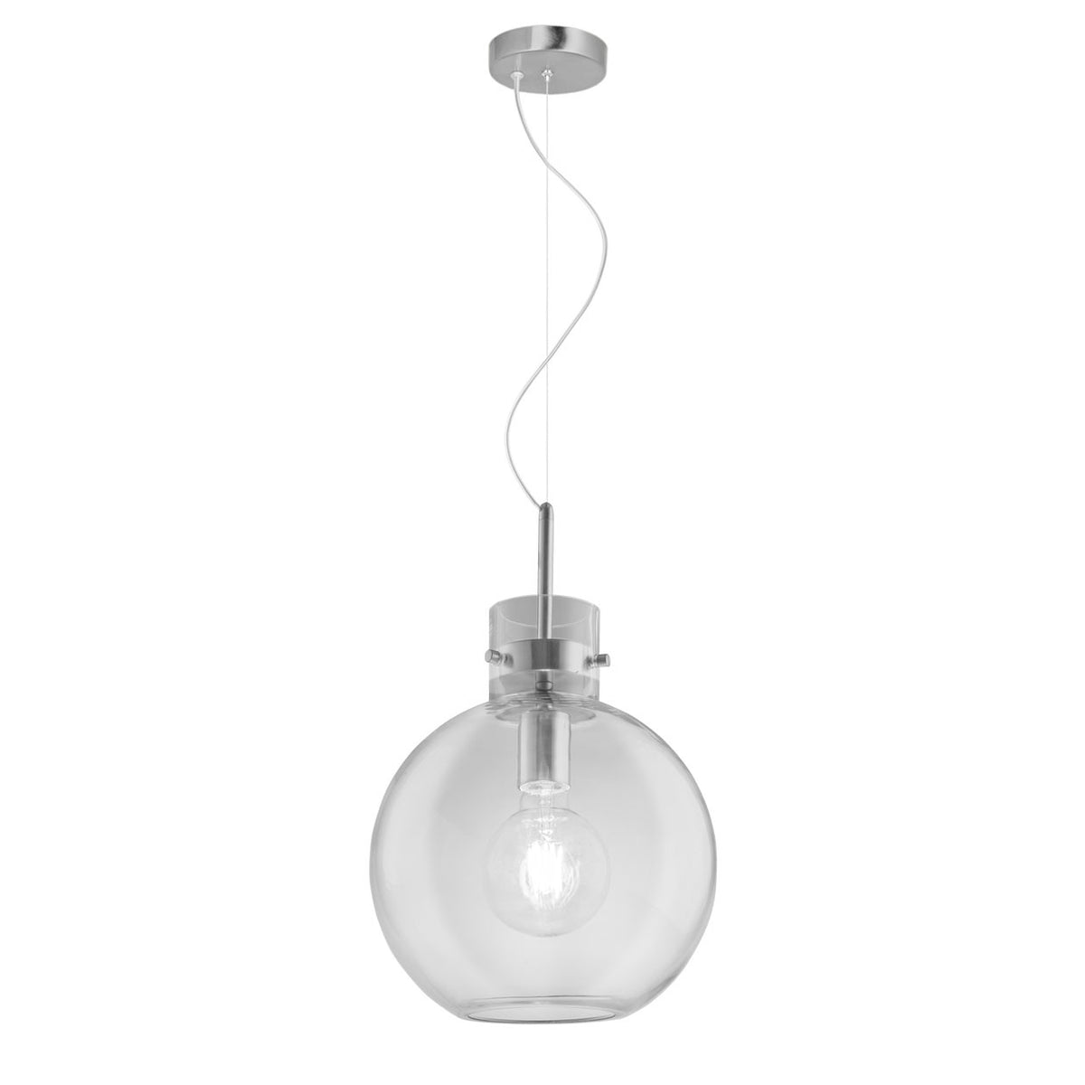 Colgante Marfa AJP/Alemar (Ref. 10729) - Medidas: Elegancia atemporal en níquel satinado.  Envío rápido desde luzguru.com
