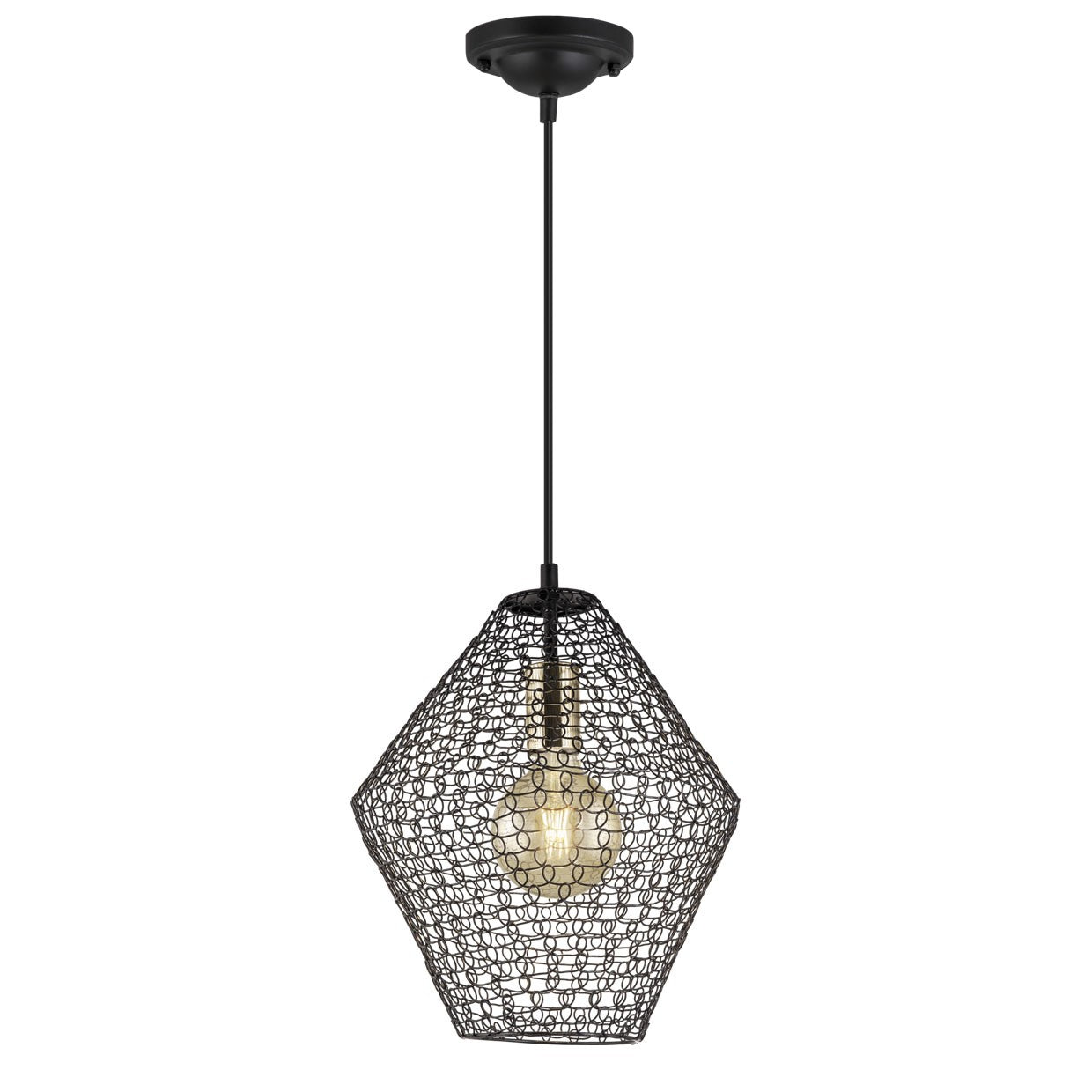 Colgante Masai Negro AJP/Alemar (Ref. 10749): Dimensiones detalladas.  Elegancia moderna, envío rápido. LuzGuru.
