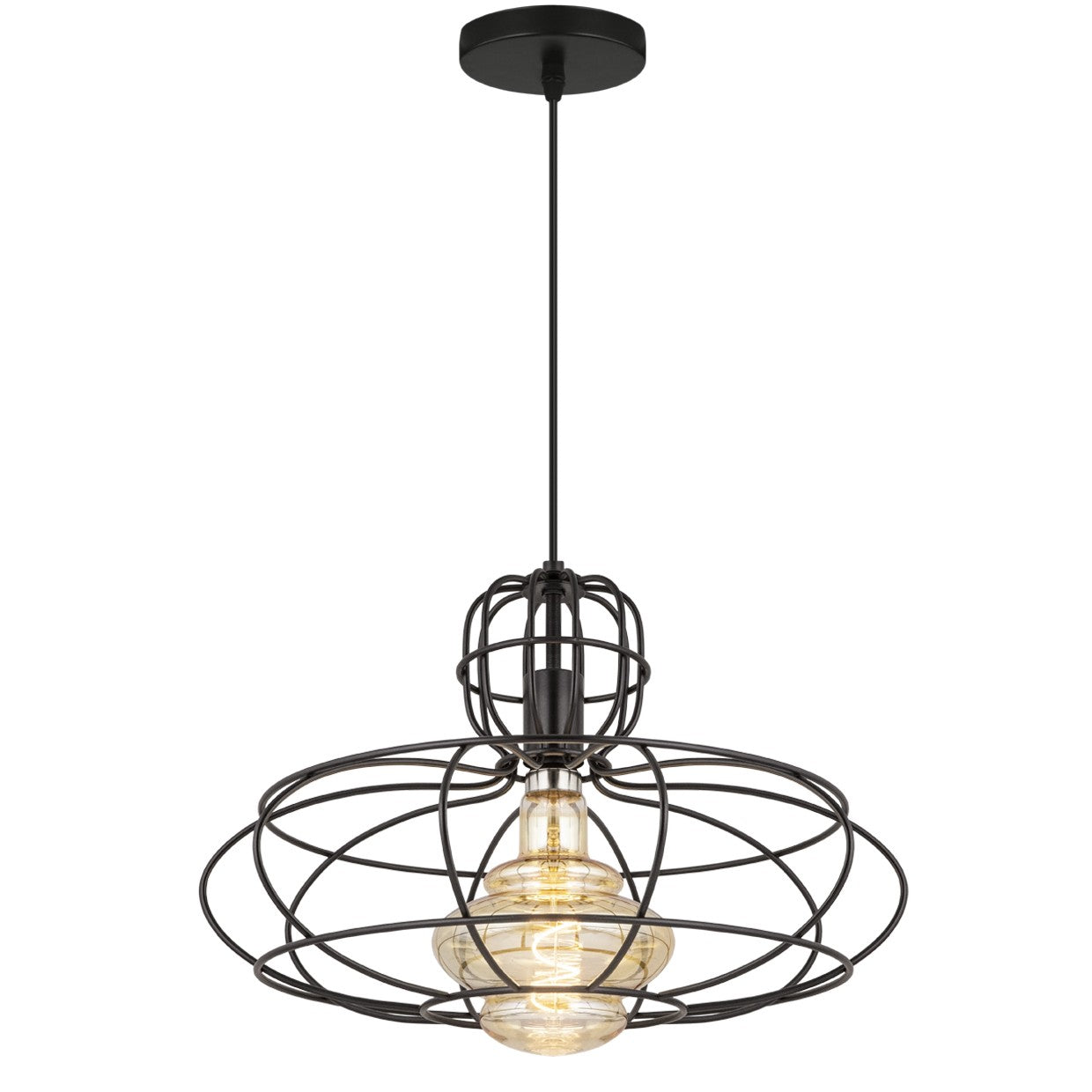 Colgante Matera Negro AJP/Alemar (Ref. 10841): Dimensiones detalladas.  Diseño elegante y minimalista para iluminación perfecta.  Compra en luzguru.com
