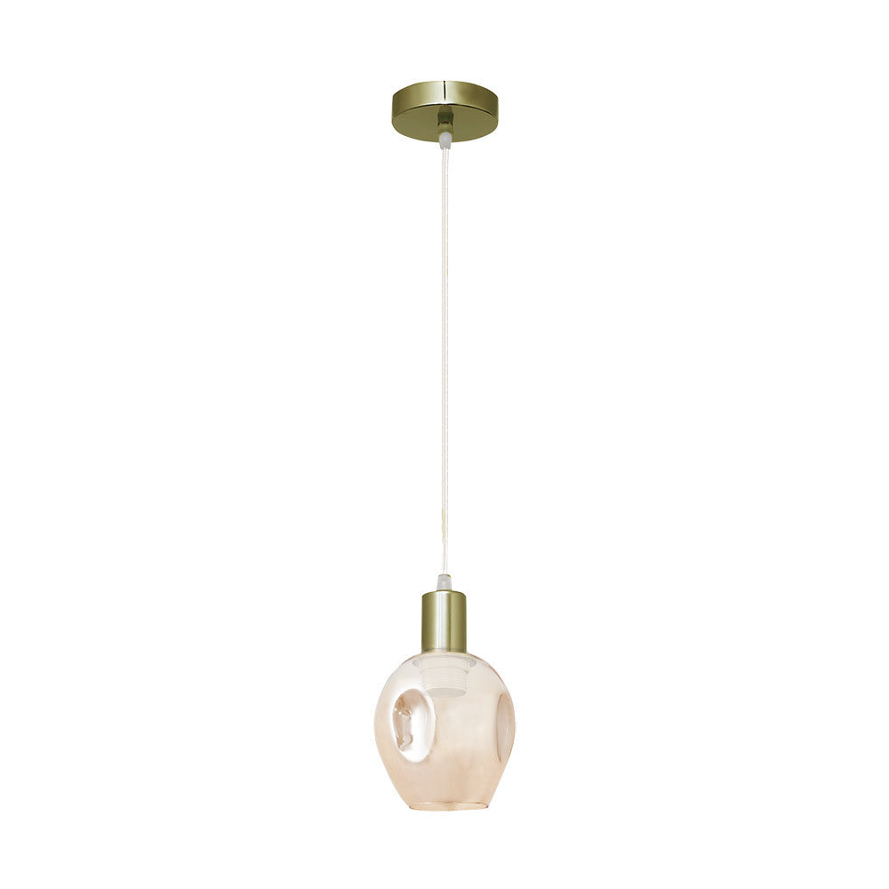 Colgante Meteoro Moderno Cristal Ámbar Fabrilamp / Abrila ref 110391011