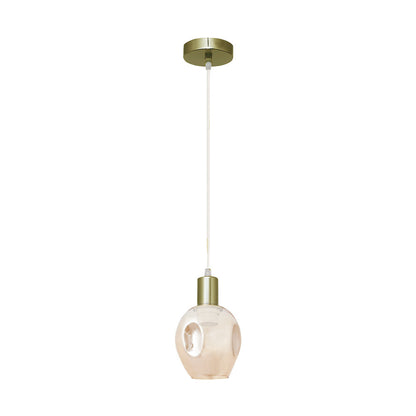 Colgante Meteoro Moderno Cristal Ámbar Fabrilamp / Abrila ref 110391011