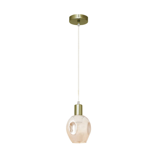Colgante Meteoro Moderno Cristal Ámbar Fabrilamp / Abrila ref 110391011