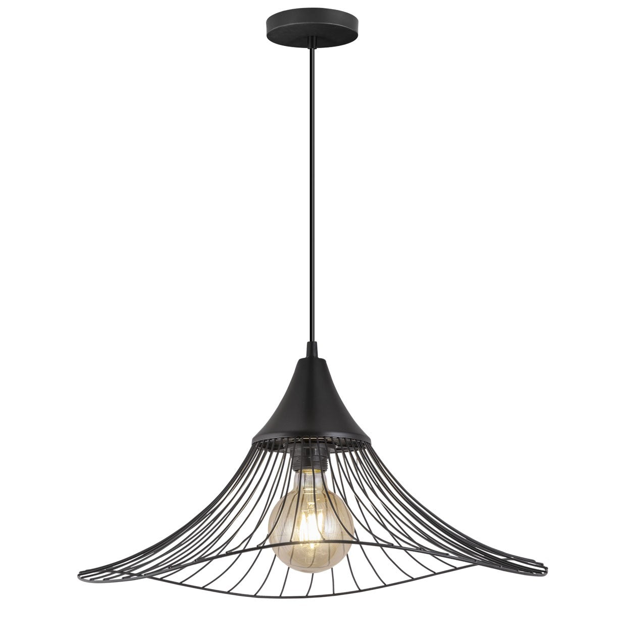 Colgante Mina Negro AJP/Alemar (Ref. 10757): Dimensiones detalladas. Ilumina tu espacio con estilo minimalista.  Luzguru.com
